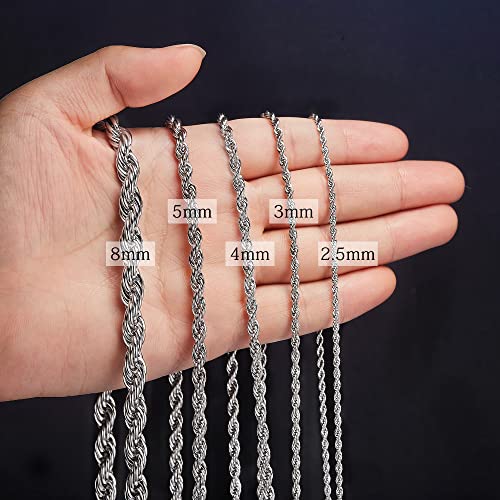 Holyfast JN00646SR042201 Twist Chain Necklace 4Mm 22Inches thumb #6