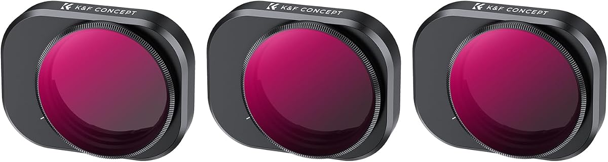 K&F CONCEPT 3Pack ND/PL Filter Compatible with DJI Mini 4 Pro | ND8/PL ND32/PL ND16/PL, Multi-Coated HD Optical Glass Footage Improve Filter, Aluminium Frame,Gimbal Safe - FD031