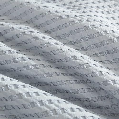 Kenneth Cole - Comforter Set, Soft Waffle Textured Bedding with Matching Shams, Cozy Home Decor with Lofty Fill, Oeko-Tex Certified (Solid Waffle Blue, Full/Queen) by Kenneth Cole - Image 5