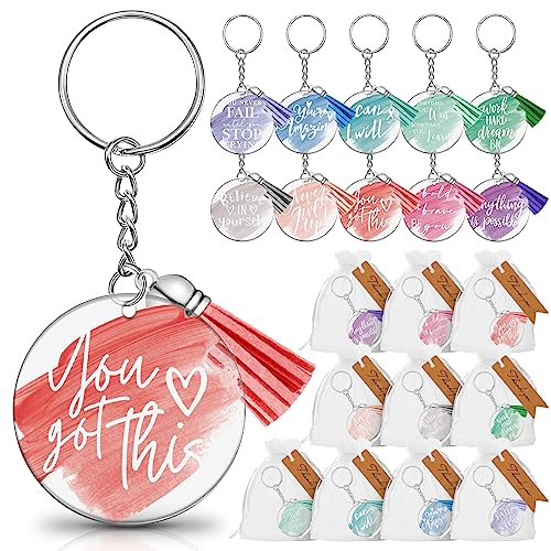 Porte-clés inspirant avec étiquette personnalisable pour motiver vos équipes au quotidien