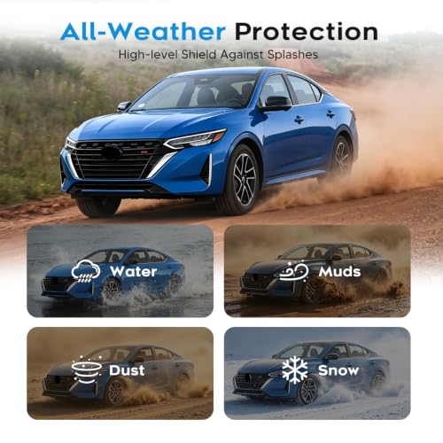 Image of Sunsdrew Mud Flaps for 2026 Nissan Sentra Accessories - 4PCS Front & Rear Splash Guards - No-Drilling All Weather Exterior Mud Guards