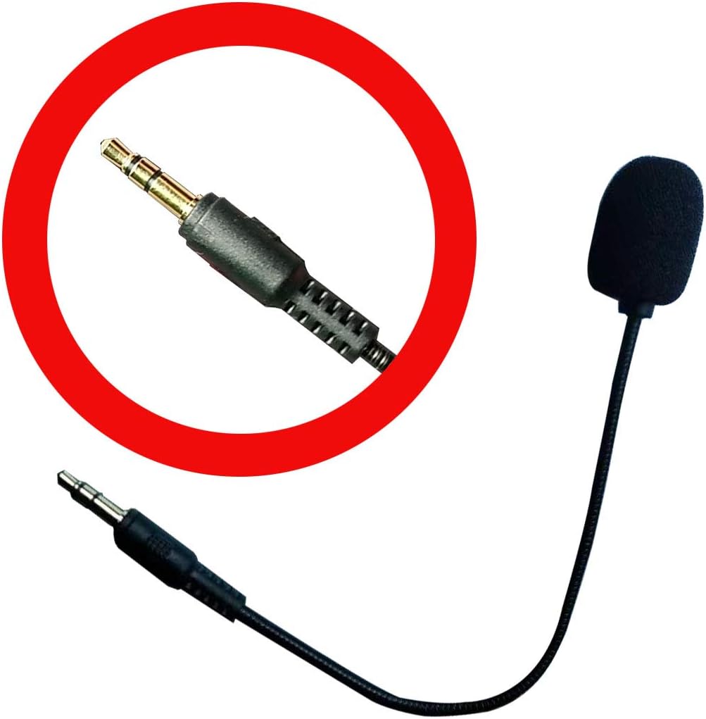Replacement Microphone Boom Mic 3.5mm Compatible for Turtle Beach Ear Force Gaming Headsets Xbox One PS4 Nintendo Switch Mac PC Computer Gaming Headphones