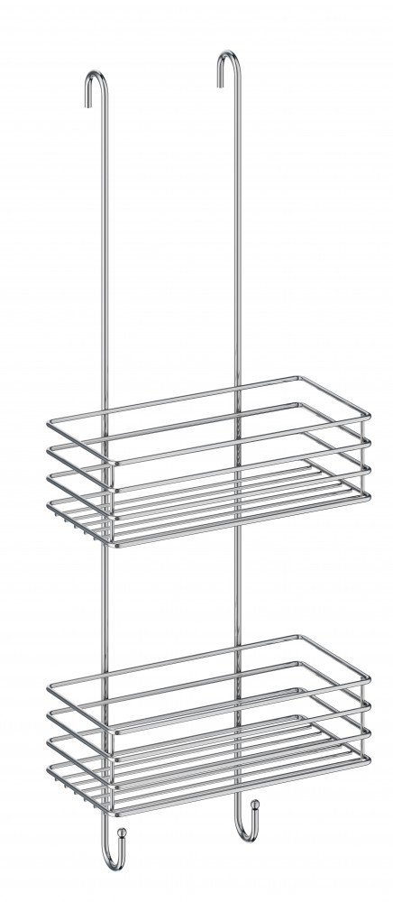 Smedbo B1210 Duschkorb Hängeregal, Duschablage Duschregal Badablage doppelt aus Edelstahl verchromt 66 x 25 cm Ideal für das Badezimmer