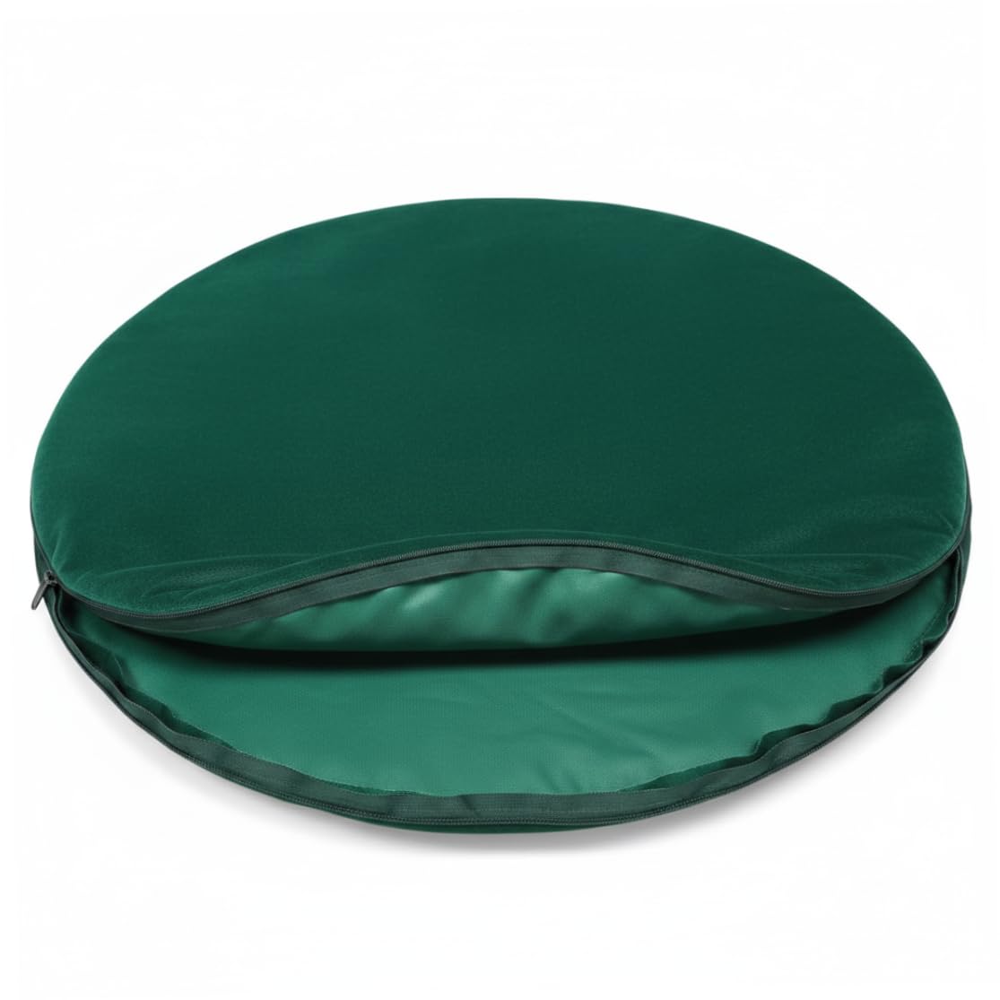 Fundas de almohada redondas verde decorativa de 15.7x15.7 pulgadas de terciopelo 1
