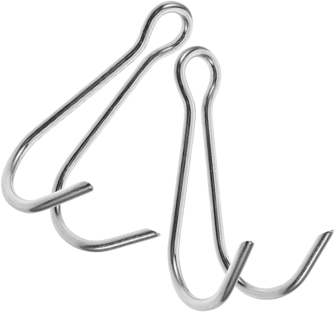 BESPORTBLE 2pcs Portable Stainless Steel Double Hook for Diving Multipurpose Scuba Accessory for Efficient Object Grasping and Underwater Tasks