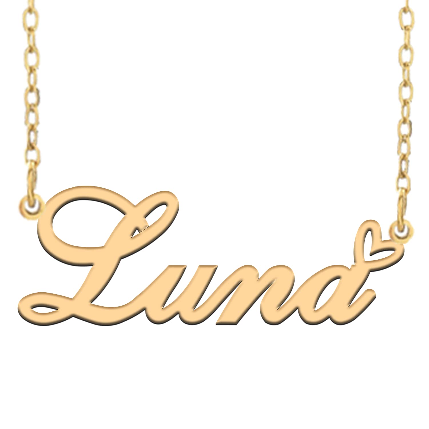 RONKAHSHOWCustom Name Necklace Customized Personalized Pendant Name Necklace with Heart Name Necklace Best Gift for Women Birthday Mother's Day Christmas New Year Wedding