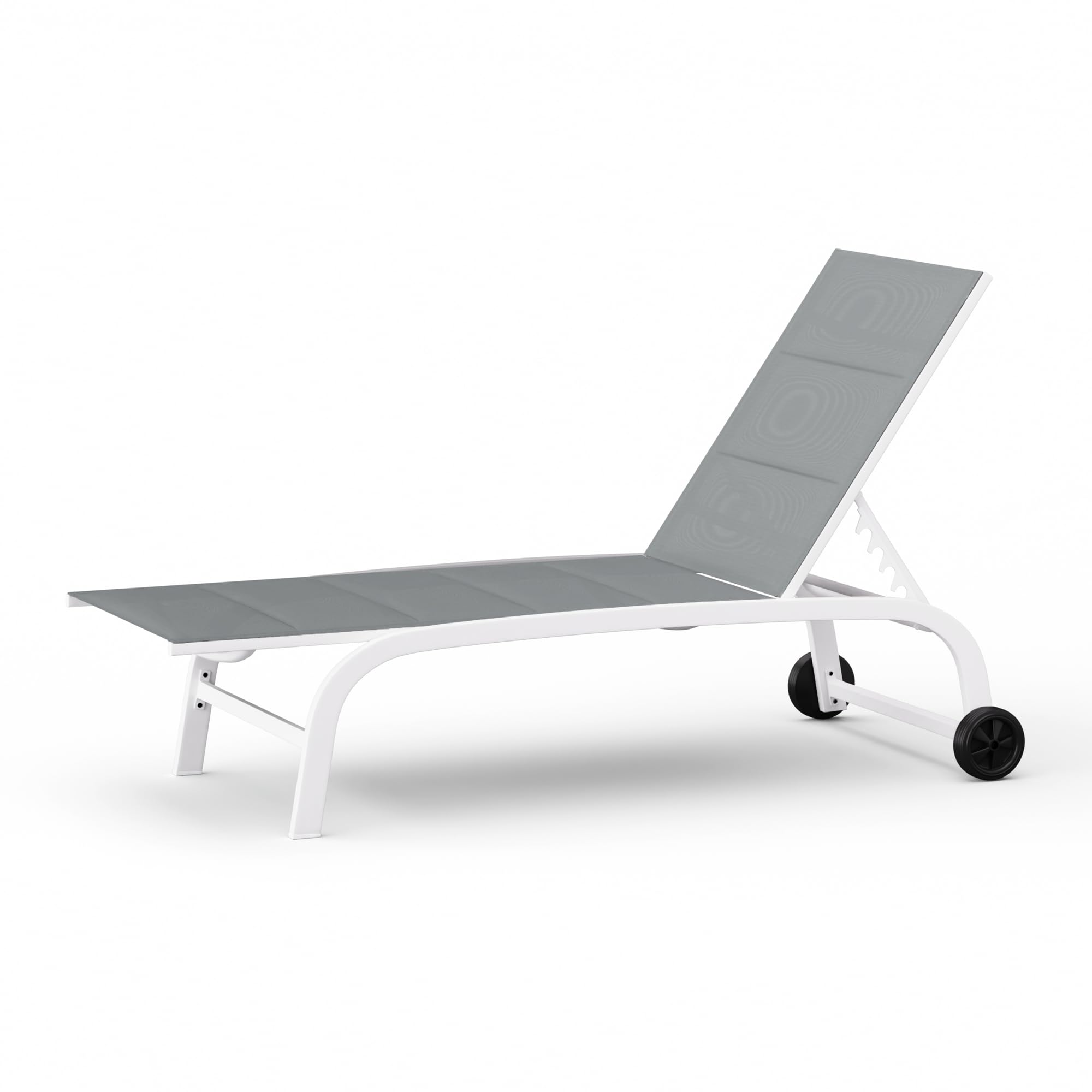 Bain de Soleil Chaise Longue de Jardin Inclinable avec Dossier réglable sur 5 Positions Noir CW83981