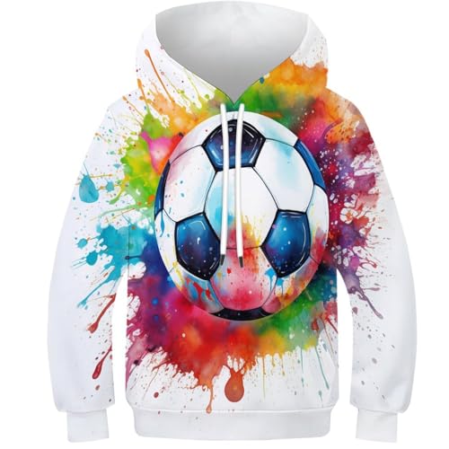 Sweat Football Garçon Imprimé 3D Sportswear pour le Collège et l'Entraînement