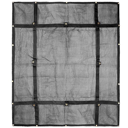 Truck Bed Cargo Net Organizer 6.75 x 8  | Heavy Duty Bungee Webbing, Adjustable & Rip Proof Mesh with Grommet Anchoring Points & Tarp | for Pickup Trucks, Trailers, Vans, Boats & More