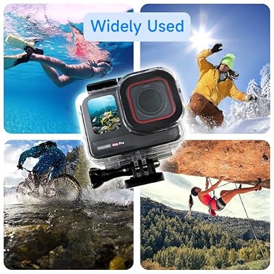 SHOOT Waterproof Housing Case for Insta 360 Ace Pro Diving Protective Underwater Shell with Quick Release Bracket & Thumbscrew Accessories