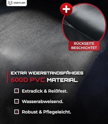 VOSTLOH Autositzschoner für Vordersitze – Wasserdicht (Schwarz) – Ansicht 4