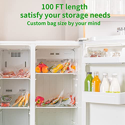 CHEFHANDY Vacuum sealer rolls, Vacuum Sealer Bags for Food Saver Storage, 2 Rolls Combo Pack 11" x 50' & 8" x 50' (Total 100 Feet)) - Thumbnail 4