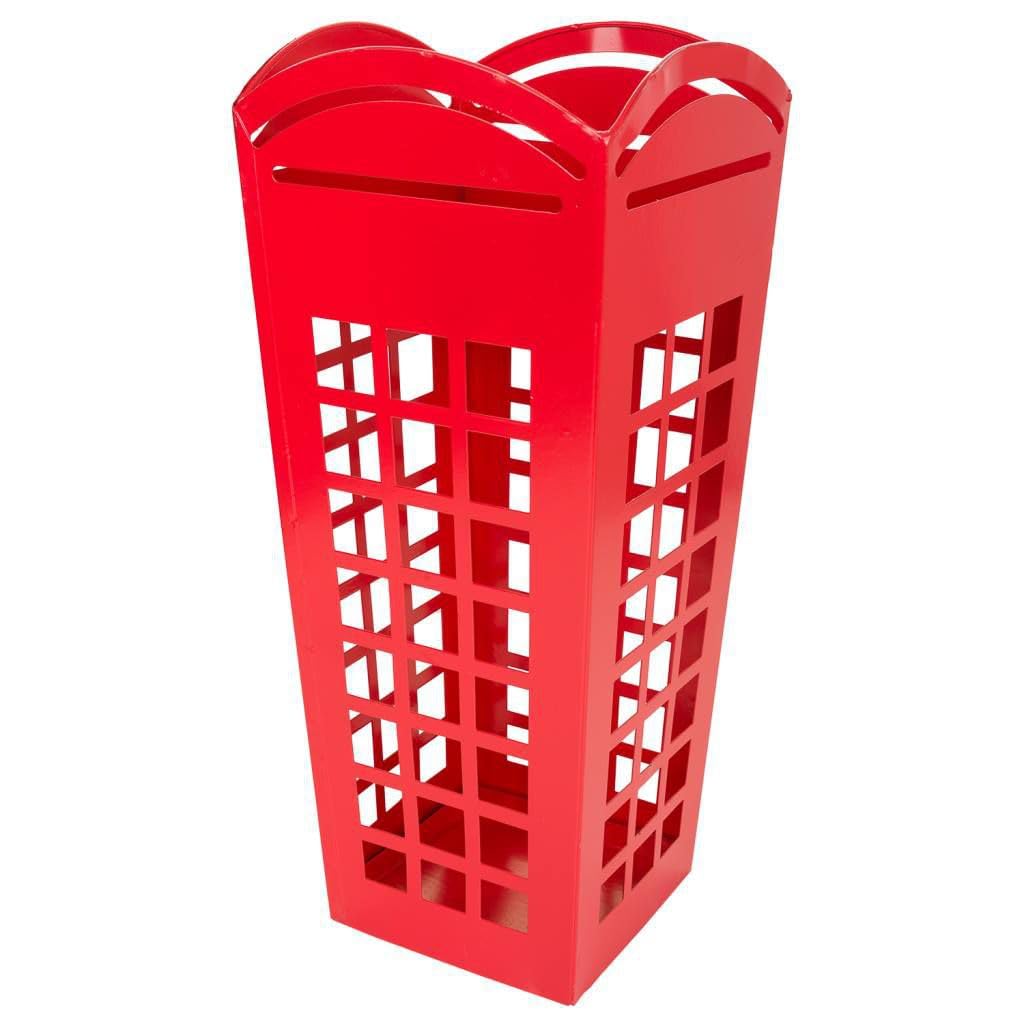 Porte-parapluies rouge en métal parfait pour garder votre entrée propre les jours de pluie