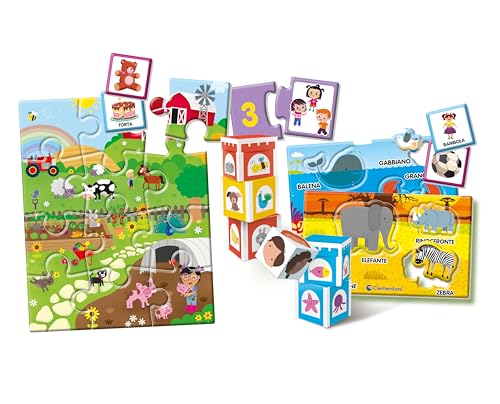 Clementoni Sapientino 10 Jeux en 1 – Jeu éducatif pour Enfants de 3 à Cartes illustrées Apprentissage Lettres et Chiffres en Italien fabriqué en Italie 18153 - vue 2