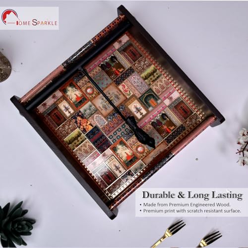 Image of Home Sparkle Napkin Storage - 1 Pack Table Napkin Holder Tray for Indoor & Outdoor Use | Kitchen, Dining, Restaurant & Home Decor (Brown-C6V44)