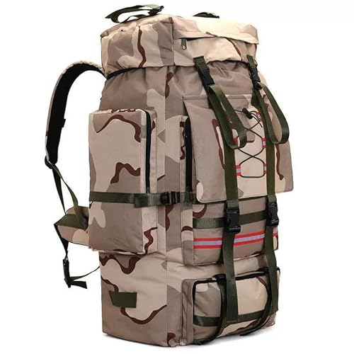 130L Molle Hiking Internal Frame Backpacks with Rain Cover for Camping,Backpacking,Travelling