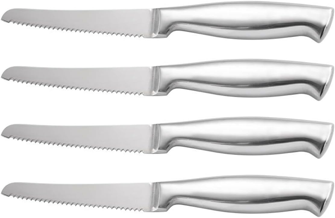 Steak Knife Set 8 Pieces,4 Inch Super Sharp High Carbon Stainless Steel Steak Knife Set,Razor Sharp,Exquisite Box Package