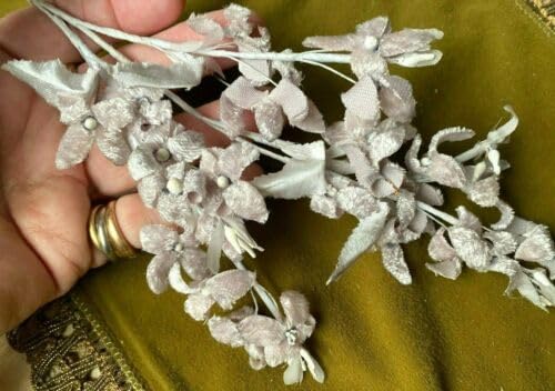 Oyster Vintage Velvet Silk 1940s Millinery Flower 1 Spray Made