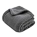 CHEE RAY Autumn Winter Extra Thick Washable Snugly Sherpa Fleece Bed Blanket for Dogs and Cats, Durable Warm Fluffy Throw fit Beds/Couch/Sofa/Kennel/Carrier, Grey (30" x 25")