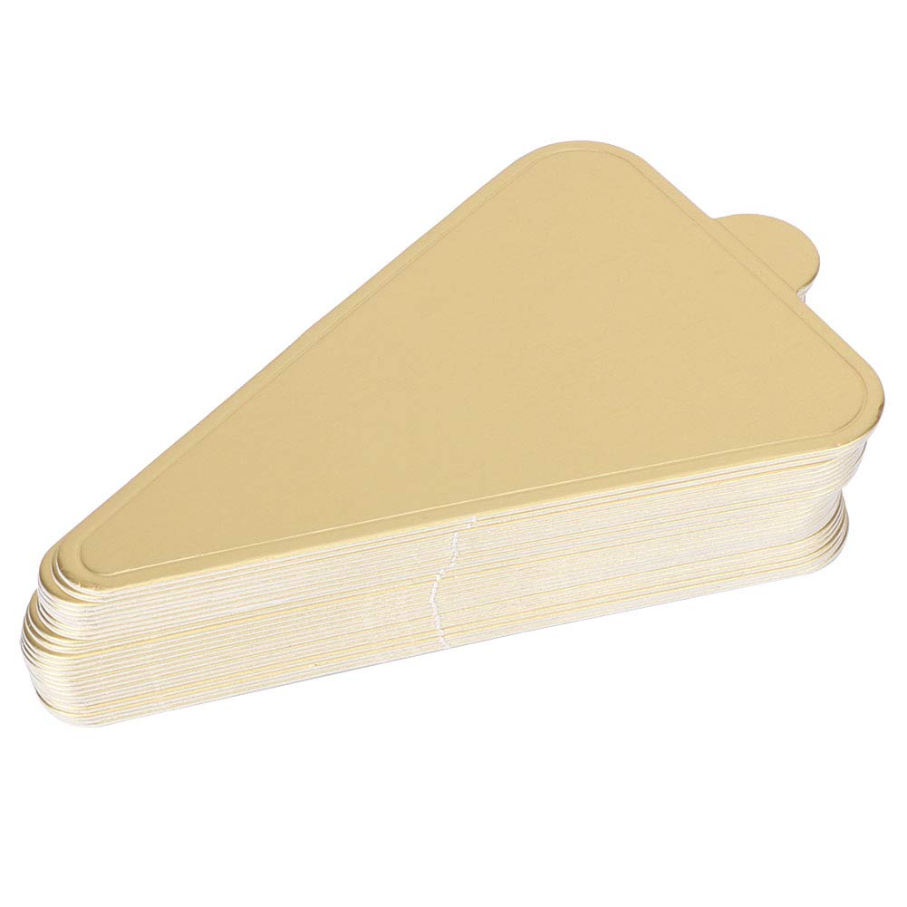 300 Pezzi Sottotorta Triangolare Per Mousse, Basi Per Torta Triangolari, Cartoncini Per Torta Mousse Base Per Cupcake Vassoio Per Esposizione Dessert Strumenti di Decorazione in Cartone Dorato