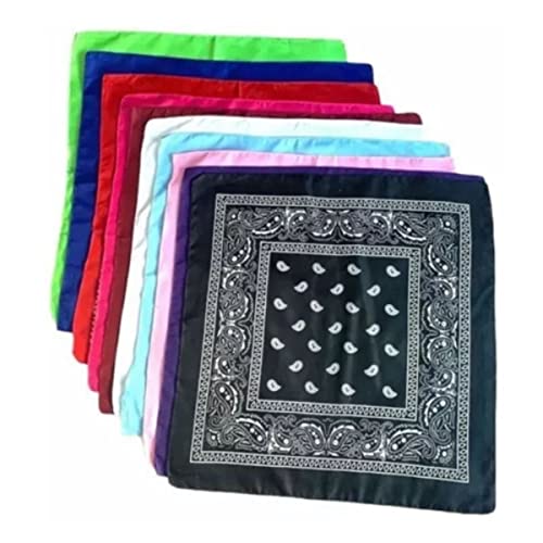 Kit 12 Bandana Lenço Coloridos Versátil Cowboy Masculino Feminino