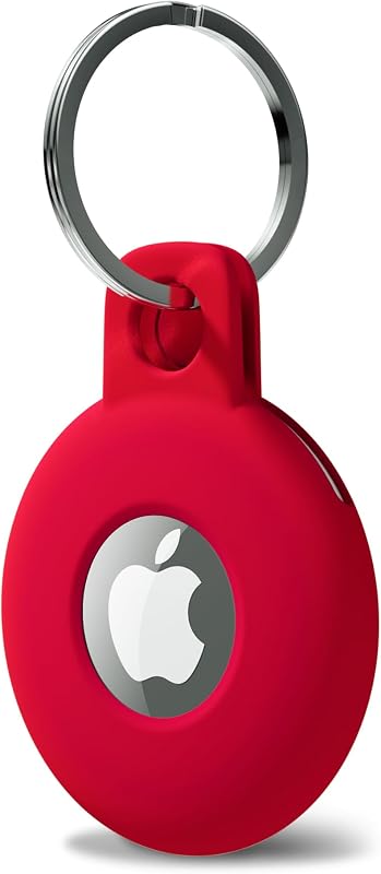 Capa de silicone com chaveiro para Apple AirTag Svanove vermelha