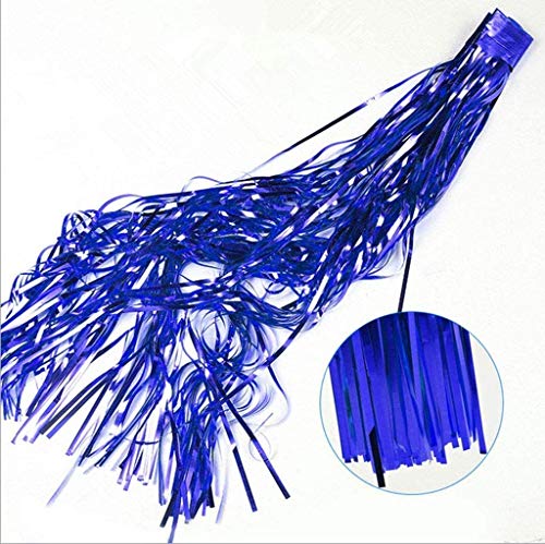 Image of Blue Metallic Fringe Foil Curtain (3 Feet by 6 Feet) for Birthday,Wedding,Anniversary Decoration