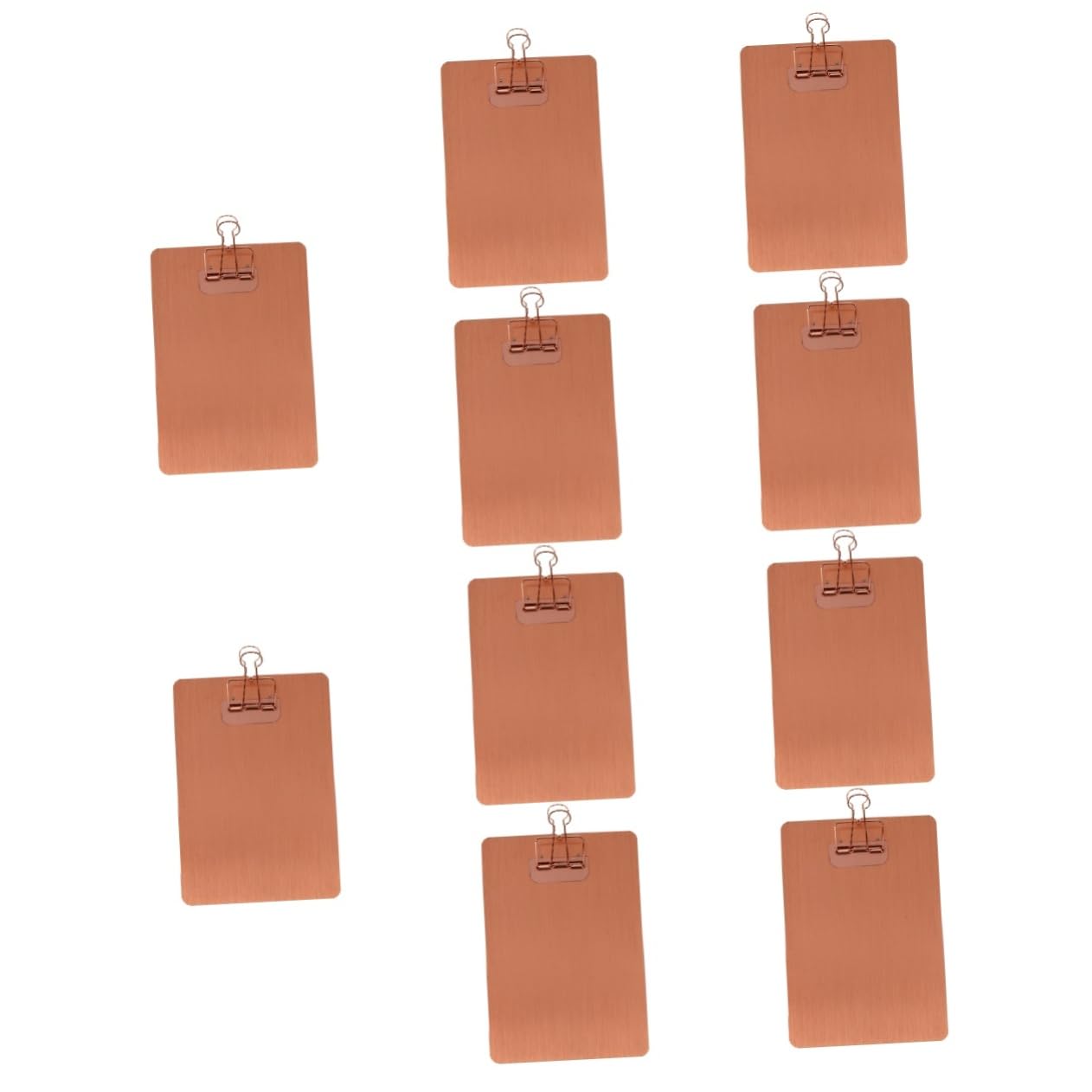 NUOBESTY 10piezas Portapapeles Inoxidable Clip Para Escritura Soporte Para Menús y Para y Escolar