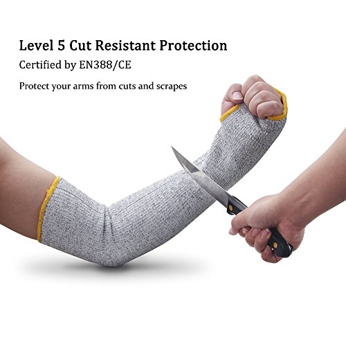 Lilycoco Gardening Sleeves With Full Finger Gloves Protective Arm Sleeves Grey (1 Pair) #TOP1