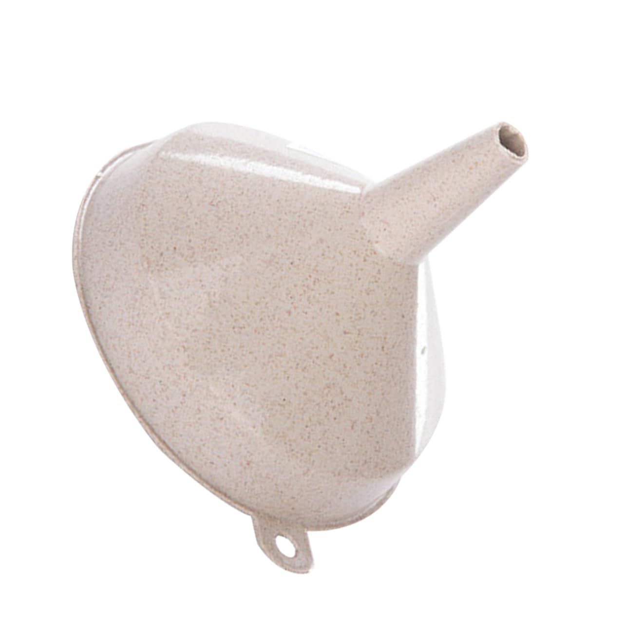 COLLBATH Kitchen Wheat Straw Wide Mouth Funnel for Liquid Transfer Beige Funnel Gadget Tool for Household Kitchen Use
