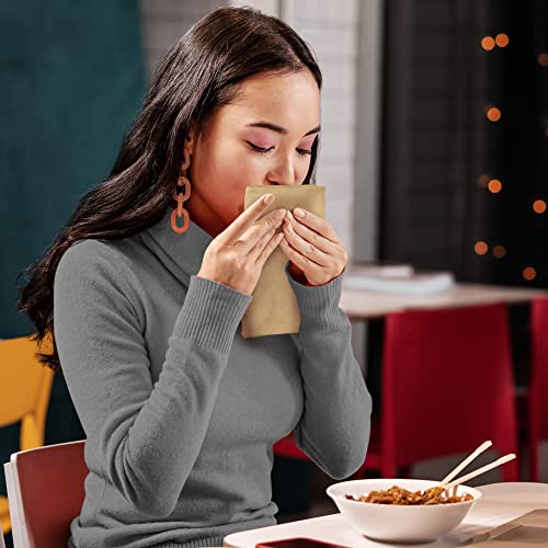 Utopia Kitchen Beige Cloth Napkins [12 Pack, 18X18 Inch] Cotton Blend Washable And Reusable Table Dinner Napkins For Hotel, Lunch, Restaurant, Weddings, Event And Parties #TOP7