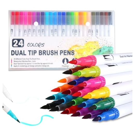 CRESZZLE Set de Rotuladores Dual: Rotuladores Lettering 24 Colores, Doble Punta, Kit Rotuladores Brush, Lettering Kit Para Niñas – Libros para Colorear, Lettering, Manga, Caligrafía.