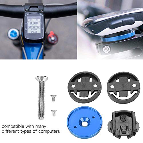 Road Bike Computer Holder Stem Top Cover Bicycle Stopwatch Gps Speedometer Mount (Blue) Bike Stem Mount #TOP2