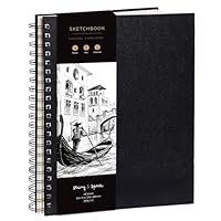 A3 Sketchbook for Artists Hardcover – 200GSM Very Thick Paper – Large Sketch Pad Art Book, Spiral Bound Sketch Book for Artists and Children – Drawing Book 29x42cm, 40 Sheets / 80 Pages