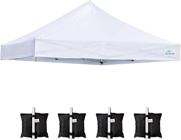 ONTHEWAY 10 x 10 Replacement Canopy Top for Pop Up Tent, Heavy Duty Waterproof Fabric with UV Protection, Instant Canopy Top Cover ONLY