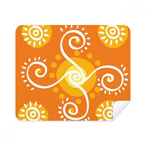 Volume Orange Mexico Totems Ancient Civilization Cleaning Cloth Screen Cleaner 2pcs Suede Fabric