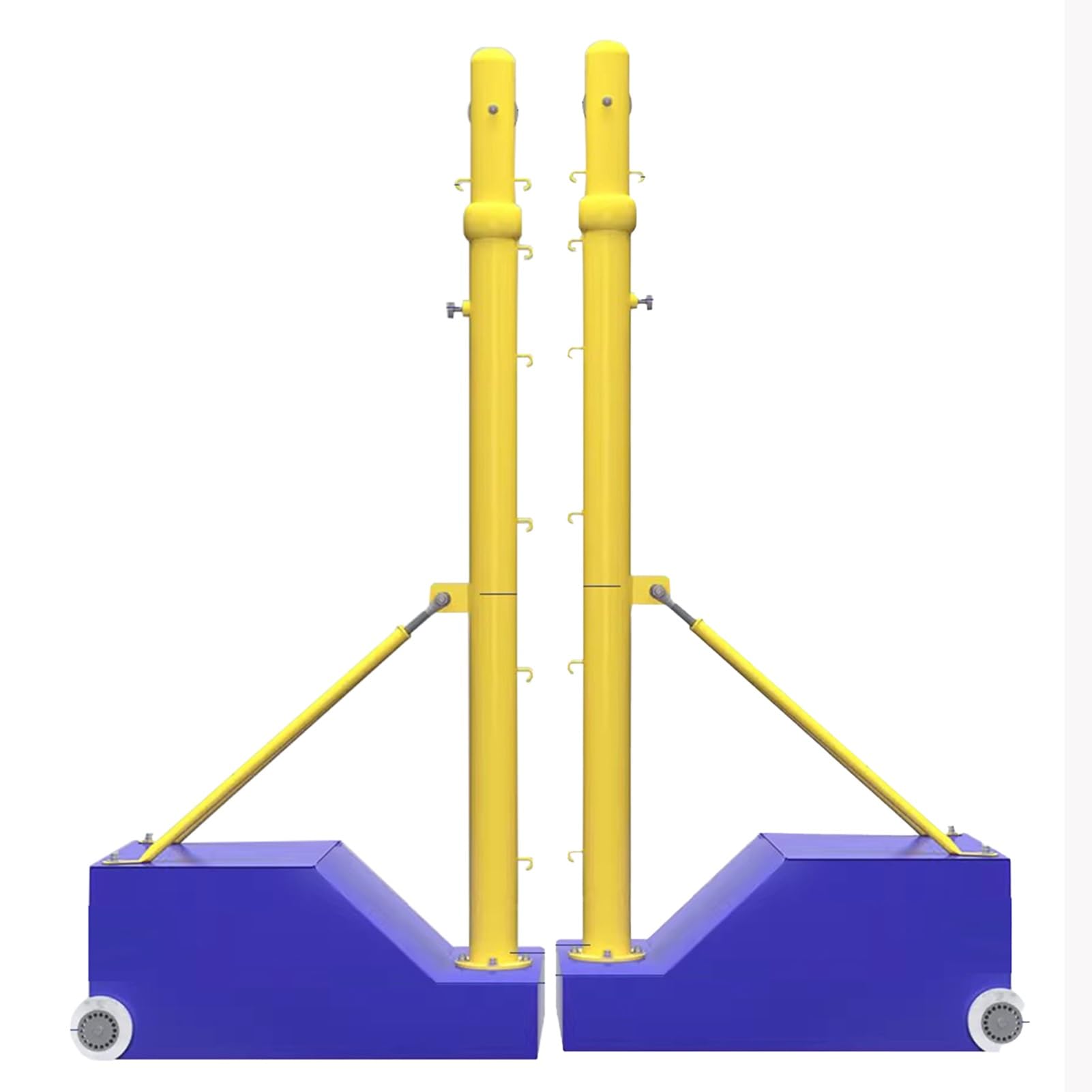 Rete da pallavolo Rastrelliera Multifunzionale per pallavolo/Badminton da Esterno con Ruote, 8 regolazioni in Altezza, Facile da Usare(Style4)