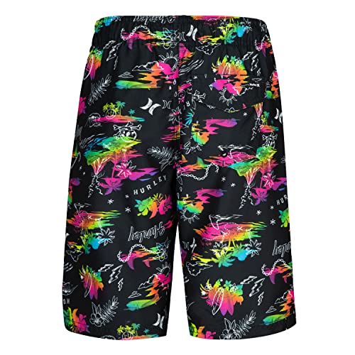 Hurley Pull on Swim Trunks, Black Doodle, Small US4