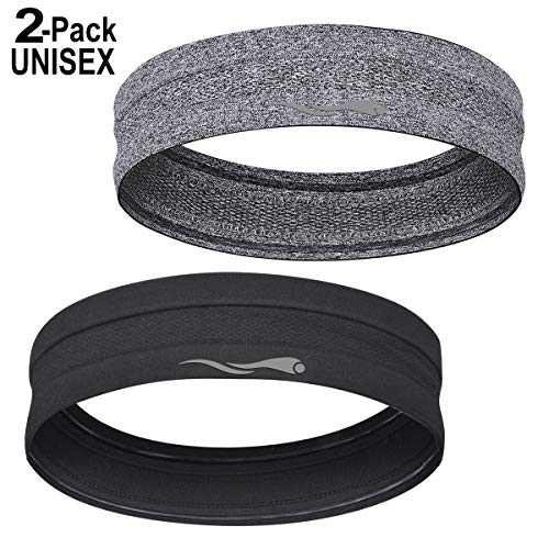 LUCKYGO Sweatbands Women Men│Super Absorbent Sweat Bands Headbands Nonslip Grip│Stretchy Soft Athletic Head Bands Workout Sports Fitness Exercise Tennis Basketball Running Gym Yoga Outside
