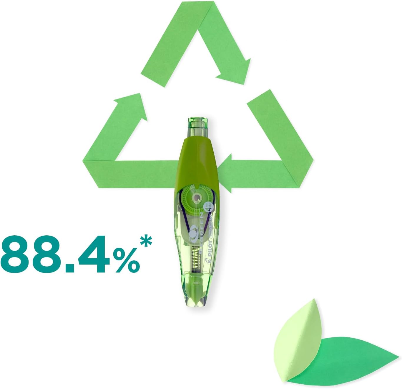 PILOT Whiteline RT Refillable Retractable Correction Pens, Recycled Plastic, Ideal for Office and School, Instant Correction (Pack of 10)