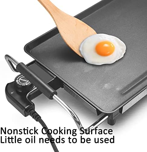 Teppanyaki Grill, AEWHALE 46×26 cm Electric Table Grill, BBQ Barbecue Griddle Non-stick Hot Plate with Adjustable Thermostat 2000WBlack