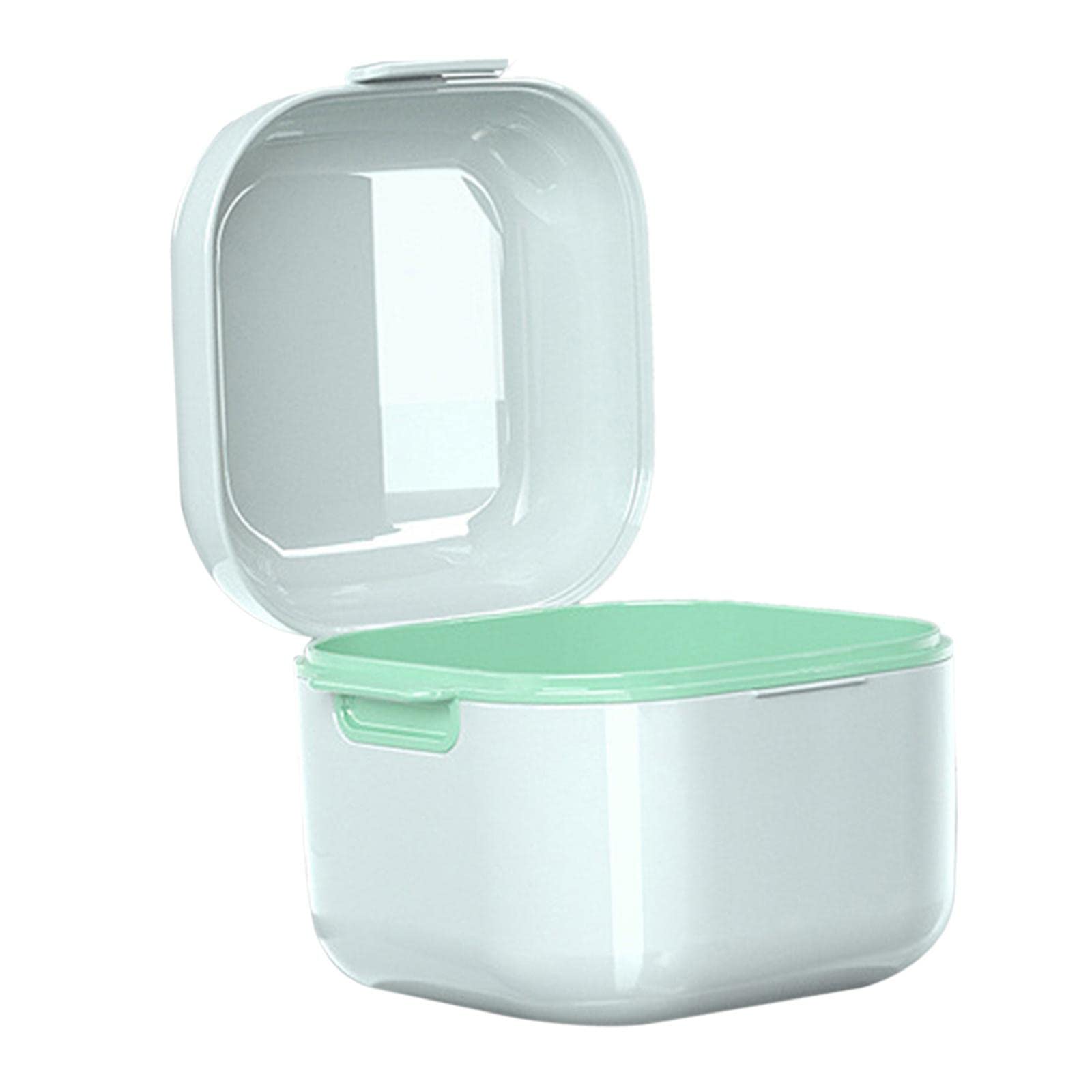 Enakshi® Denture Case w/Strainer Basket Bath Cleaning Soaking for Night Guard White|Health & Beauty | Oral Care | Denture Care-picture-18
