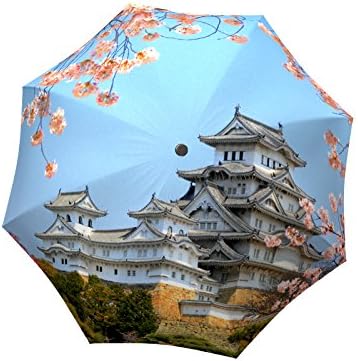La Bella UmbrellaLarge Umbrella Windproof - Stick Designer Umbrella for Women - Colorful Rain Umbrella with Hook Handle - Japan Umbrella Pink Cherry Blossoms - Quality Fashion Umbrella Travel Themed Stylish Gift