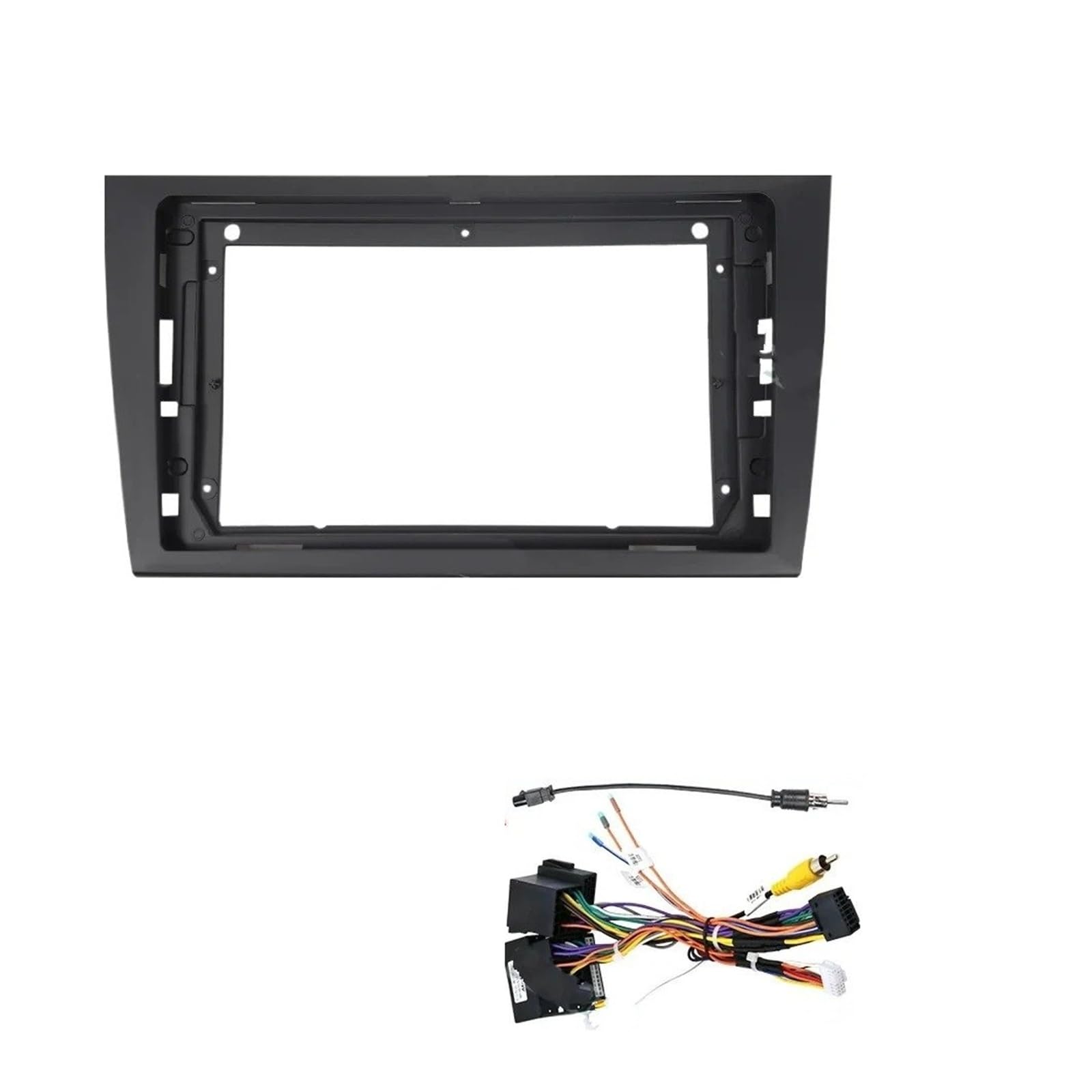 AVFORA Stereo Radio CD Panel Trim per VW per Golf 6 2010-2013 9 Pollici LHD RHD Nero Opaco 2 DIN Car Interior Android Kit Telaio Pannello Fascia Cavo Video Cablaggio CD