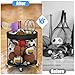 ADDFUN Ball Storage, Basketball Holder Ball Rack Basketball Organizer Bin 2 Side Opening Ball Cart with Wheels Sports Equipment Organizer Ball Organizer for Garage Room Gym Indoor & Outdoor