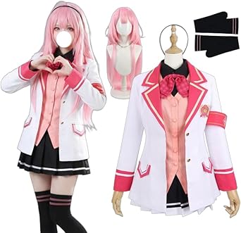 周央サンゴ　コスプレ衣装 制服 Amazon.co.jp: Wo Wo 商贸& VTuber 七次元生徒会 周央サンゴコスプレ