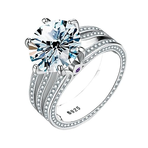 Bague en diamant moissanite 5 carats pour un oui éternel
