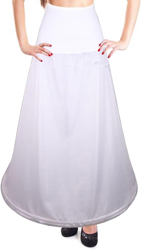 RainyblueCrinoline Bridal Petticoat Underskirt skirt for Wedding dress Underskirt A-LINE white S M