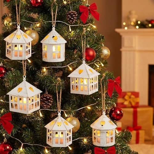 TRIROCKS 6 Stück Kerzenlaternen Mini-Laterne mit flackernden...