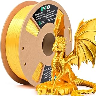 OVV3D シルクPLAフィラメント 1.75mm アップグレードゴールドPLAフィラメント 3Dプリンターフィラメント シルクゴールドメタル3Dプリントフィラメント 3Dフィラメント 1.75 +/- 0.02mm シルク1.75 PLAフィラメント 3Dプリンターと3Dペン用 1kg